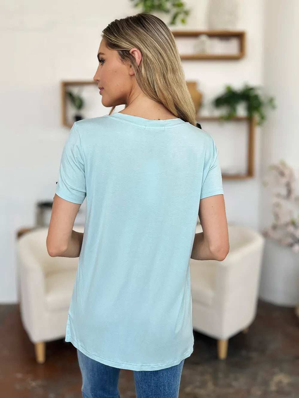 Basic Bae Bamboo Full Size Round Neck Short Sleeve T-Shirt Plus Size - Trendsi - Flyclothing LLC