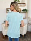 Basic Bae Bamboo Full Size Round Neck Short Sleeve T-Shirt Plus Size - Trendsi - Flyclothing LLC