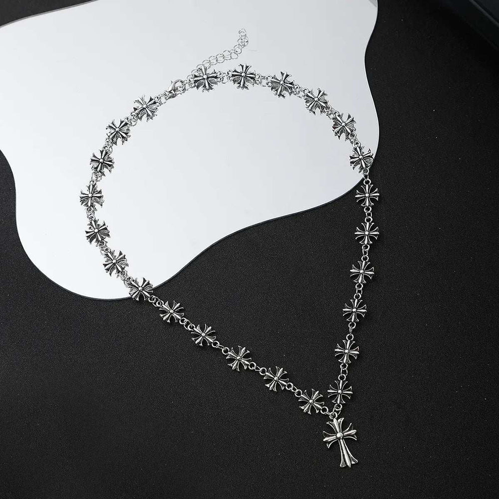 Cross Pendant Alloy Necklace - Trendsi - Flyclothing LLC