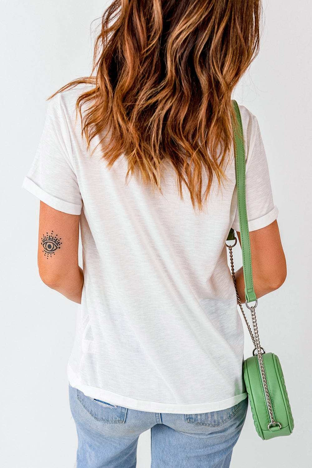 Floral Bunny Graphic Crewneck Short Sleeve T-Shirt - Trendsi - Flyclothing LLC