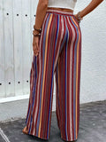 Tied Geometric Wide Leg Pants - Trendsi - Flyclothing LLC