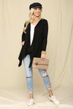 Celeste Full Size Open Front Knit Cardigan - Trendsi - Flyclothing LLC
