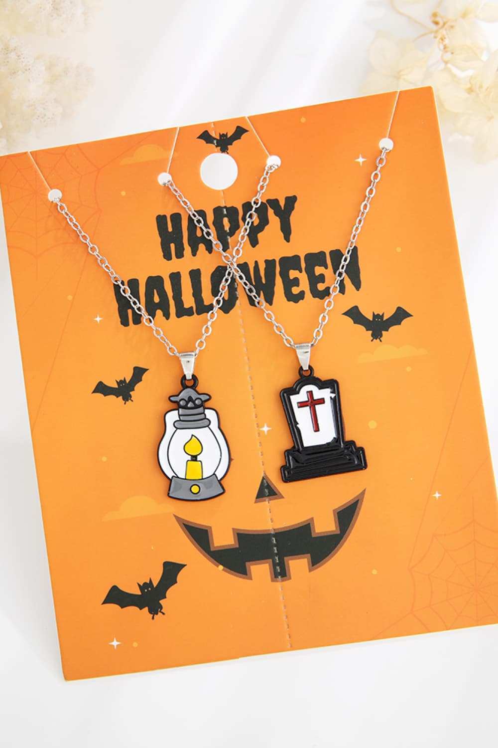 Two-Piece Halloween Theme Necklace Set - Trendsi - Flyclothing LLC