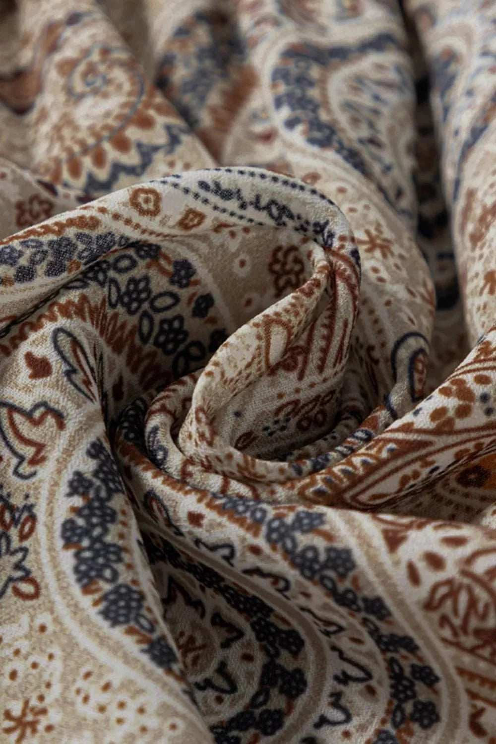 Paisley Printed Smocked Babydoll Cami - Trendsi - Flyclothing LLC