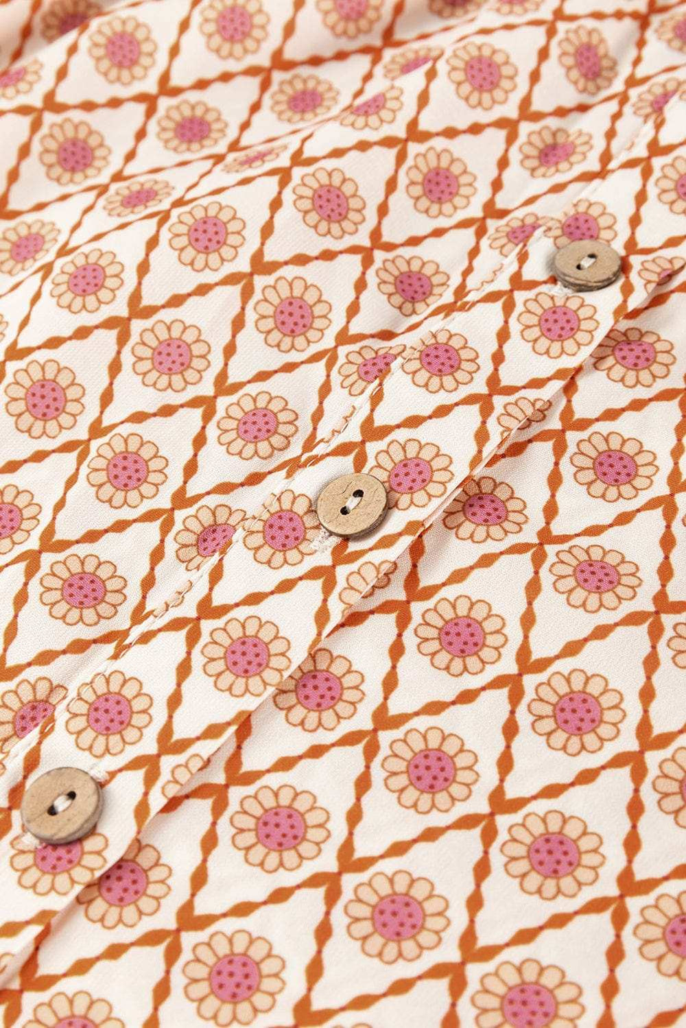 Printed Button Down Long Sleeve Shirt - Trendsi - Flyclothing LLC