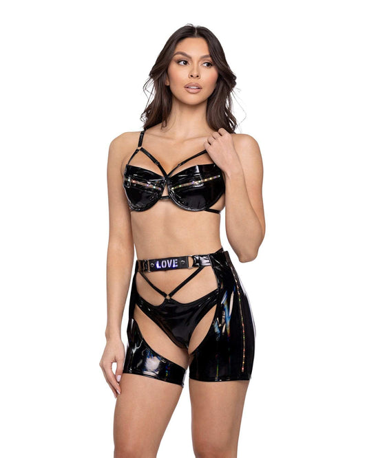 Roma Costume 6503 2PC Pride Light-Up Vinyl Bra Set - Roma Costume - Flyclothing LLC
