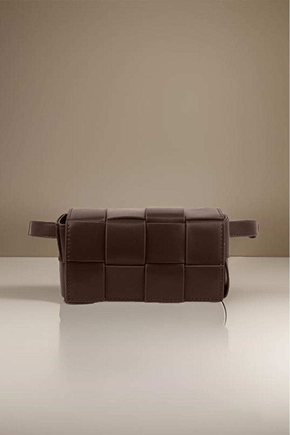 Zenana Vegan Leather Woven Crossbody Bag - Trendsi - Flyclothing LLC