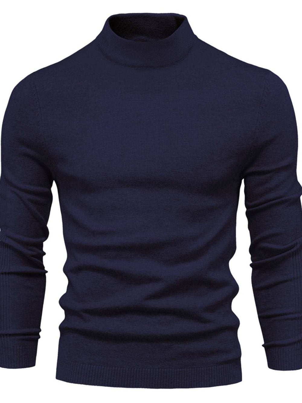 Men's Mock Neck Long Sleeve Sweater - Trendsi - Flyclothing LLC
