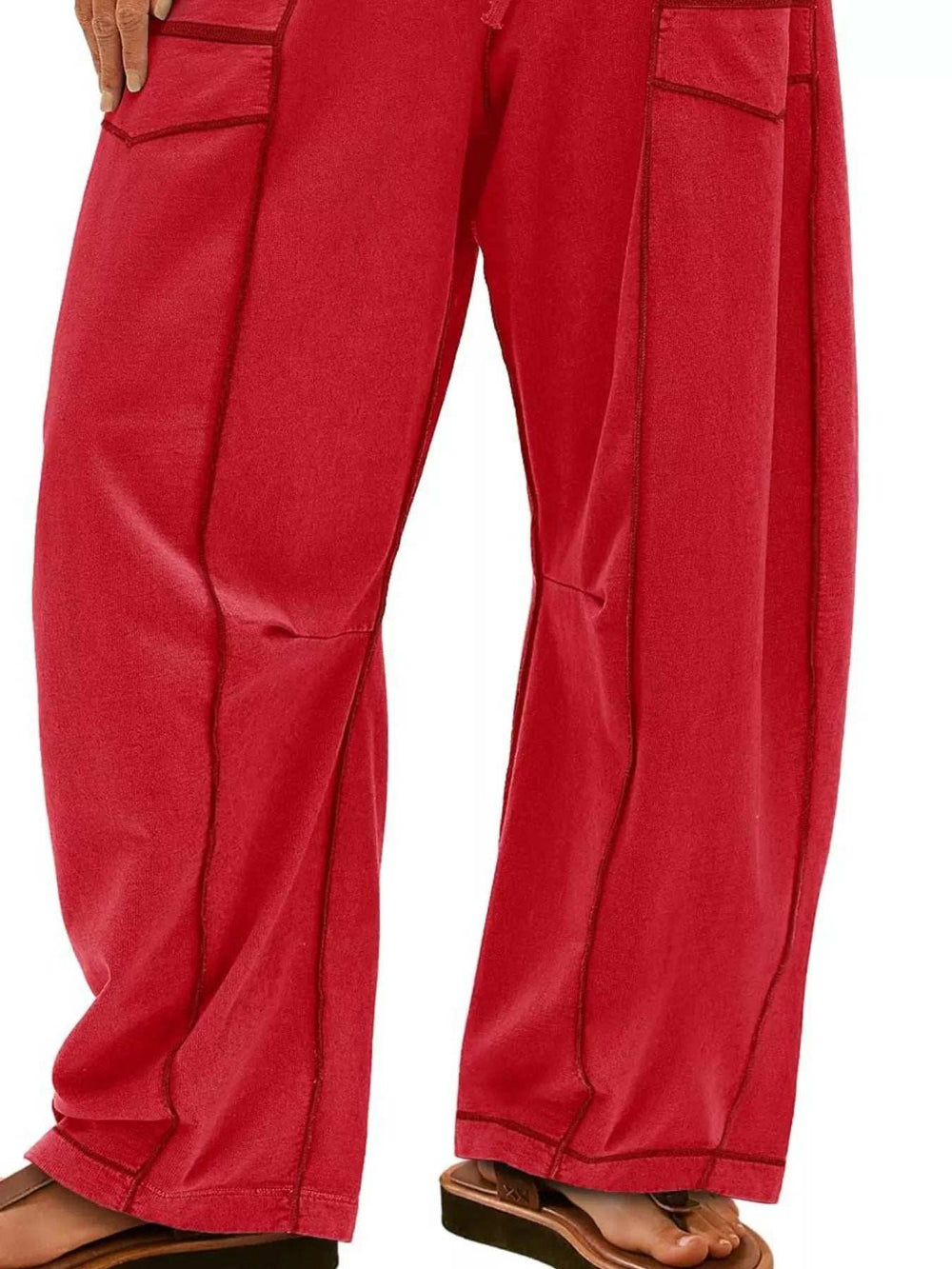 Drawstring Wide Leg Pants - Trendsi - Flyclothing LLC