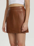 Mini Skirt with Zipper - Trendsi - Flyclothing LLC