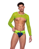 Roma Costume 6540 Reflective & Fishnet Briefs - Roma Costume - Flyclothing LLC