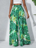 Printed High Waist Wide Leg Pants - Trendsi - Flyclothing LLC