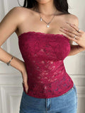 Devine Lace Tube Top - Trendsi - Flyclothing LLC