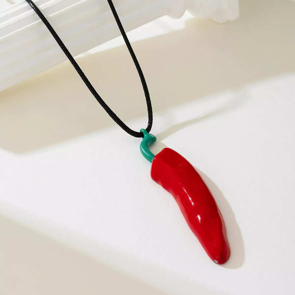 Chili Pepper Pendant Necklace - Trendsi - Flyclothing LLC