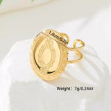 18K Gold-Plated Open Engraved Ring - Trendsi - Flyclothing LLC