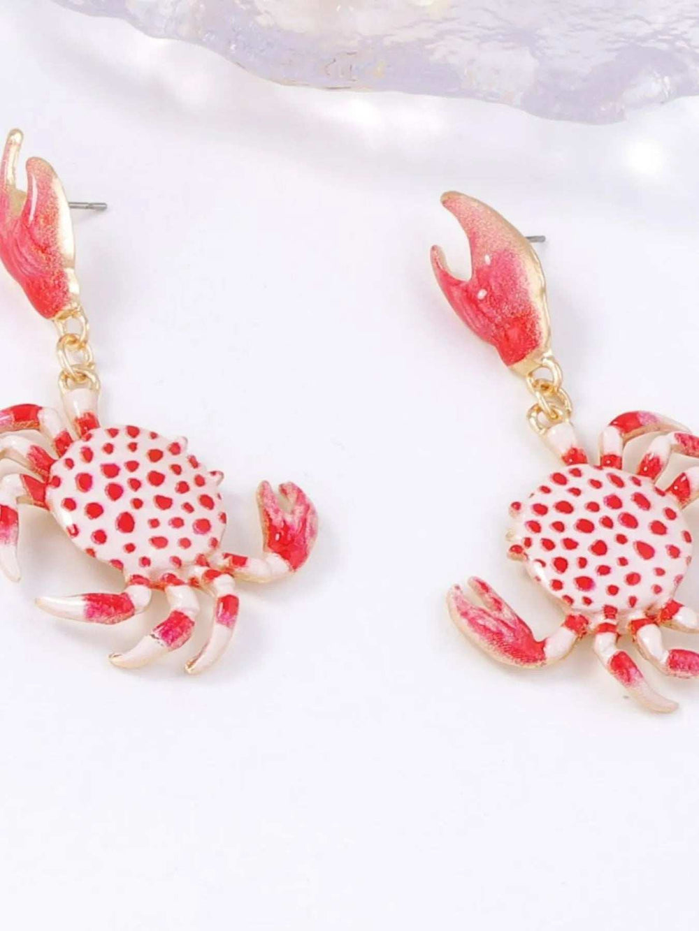 Alloy Crab-Shaped Earrings - Trendsi - Flyclothing LLC