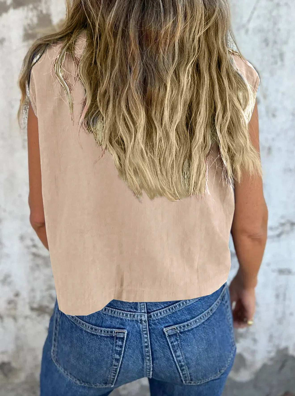 Full Size Button Down Cap Sleeve Linen Shirt Plus Size - Trendsi - Flyclothing LLC