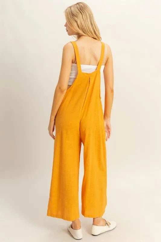 HYFVE Textured Wide Leg Overall - Trendsi - Flyclothing LLC