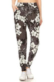 Leggings Depot Full Size Buttery Soft Floral Joggers with Drawstring Plus Size - Trendsi - Flyclothing LLC