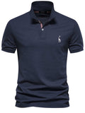Men's Giraffe Embroidered Short Sleeve Polo - Trendsi - Flyclothing LLC