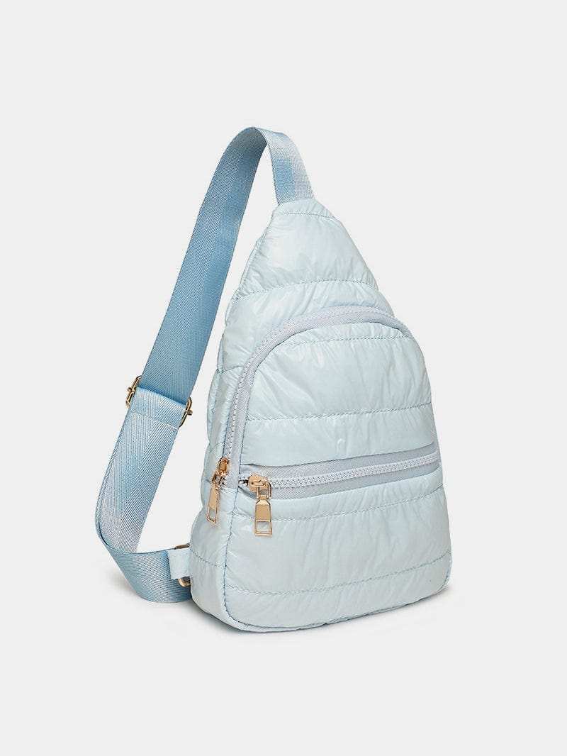 Quilted Adjustable Strap Puffy Sling Bag - Trendsi - Flyclothing LLC