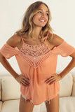 BiBi Front Crochet Lace Adjustable Strap Top - Trendsi - Flyclothing LLC