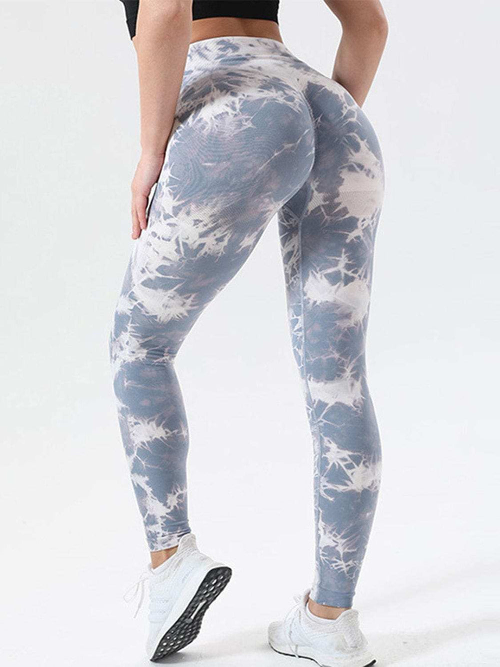 Tie-Dye High Waist Active Leggings - Trendsi - Flyclothing LLC
