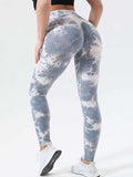 Tie-Dye High Waist Active Leggings - Trendsi - Flyclothing LLC