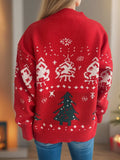 Christmas Element Round Neck Long Sleeve Sweater - Trendsi - Flyclothing LLC