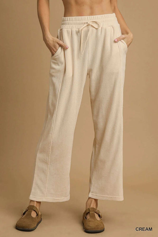Umgee Drawstring Wide Leg Pants - Trendsi - Flyclothing LLC