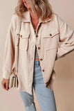 Pocketed Button Up Dropped Shoulder Shacket - Trendsi - Flyclothing LLC
