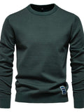 Men's Round Neck Long Sleeve Sweater - Trendsi - Flyclothing LLC