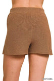 Zenana Round Neck Knit Top and Shorts Sweater Set - Trendsi - Flyclothing LLC