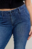 Judy Blue Full Size Mid Rise Bootcut Jeans with Welt Pockets Plus Size - Trendsi - Flyclothing LLC