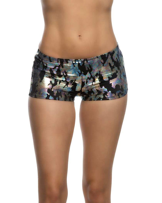 Roma Costume 1pc Low Rise Iridescent Camouflage Shorts - Roma Costume - Flyclothing LLC