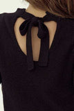 Tie Back Half Sleeve Sweater - Trendsi - Flyclothing LLC