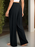 Pocketed High Waist Wide Leg Pants - Trendsi - Flyclothing LLC