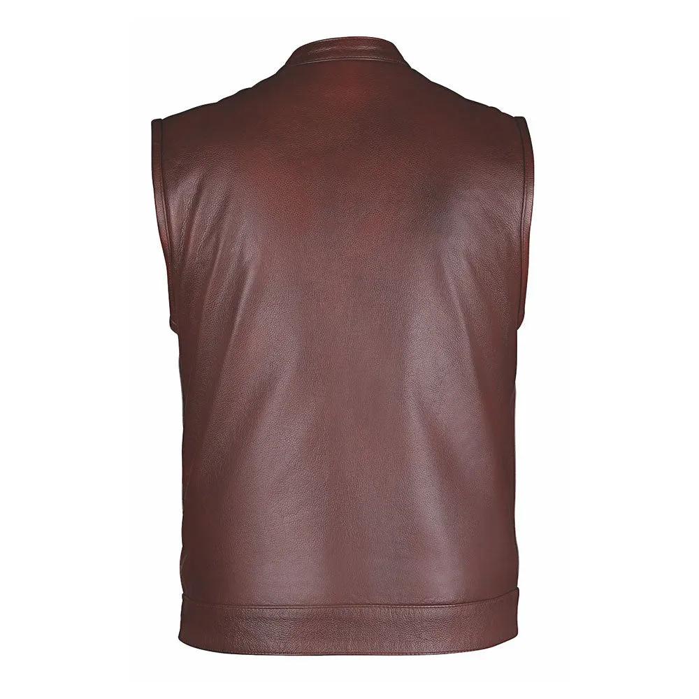 Custer - Unik Mens Motorcycle Biker Leather Club Vest - Unik Just for Bikers - Flyclothing LLC