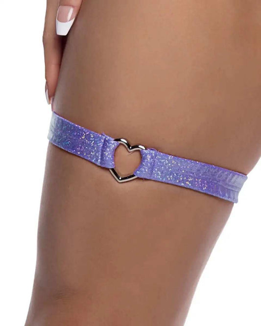 Roma Costume 6659 Shimmer Garter with Heart Shaped Hardware - Roma Costume - Flyclothing LLC