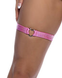 Roma Costume 6659 Shimmer Garter with Heart Shaped Hardware - Roma Costume - Flyclothing LLC