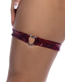 Roma Costume 6659 Shimmer Garter with Heart Shaped Hardware - Roma Costume - Flyclothing LLC