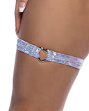 Roma Costume 6659 Shimmer Garter with Heart Shaped Hardware - Roma Costume - Flyclothing LLC