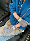 Cable Knit Warm Gloves - Trendsi - Flyclothing LLC