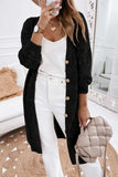 V-Neck Long Sleeve Cardigan - Trendsi - Flyclothing LLC