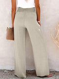 Full Size Decorative Button High Waist Pants - Trendsi - Flyclothing LLC