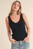 Aemi + Co Ribbed Wide Strap Knit Tank - Trendsi - Flyclothing LLC