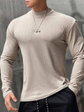 Men's Mock Neck Long Sleeve T-Shirt - Trendsi - Flyclothing LLC