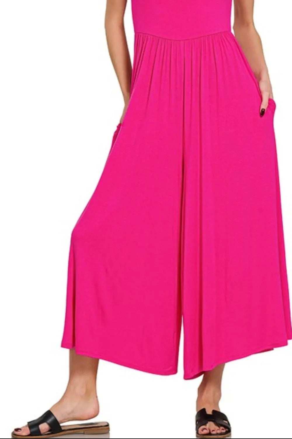 Zenana Double Layered Short Sleeve Jumpsuits - Trendsi - Flyclothing LLC