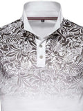 Men's Printed Collared Neck Short Sleeve Polo - Trendsi - Flyclothing LLC