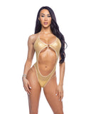 Roma Costume 6703 Holographic Fishnet Cutout Romper - Roma Costume - Flyclothing LLC